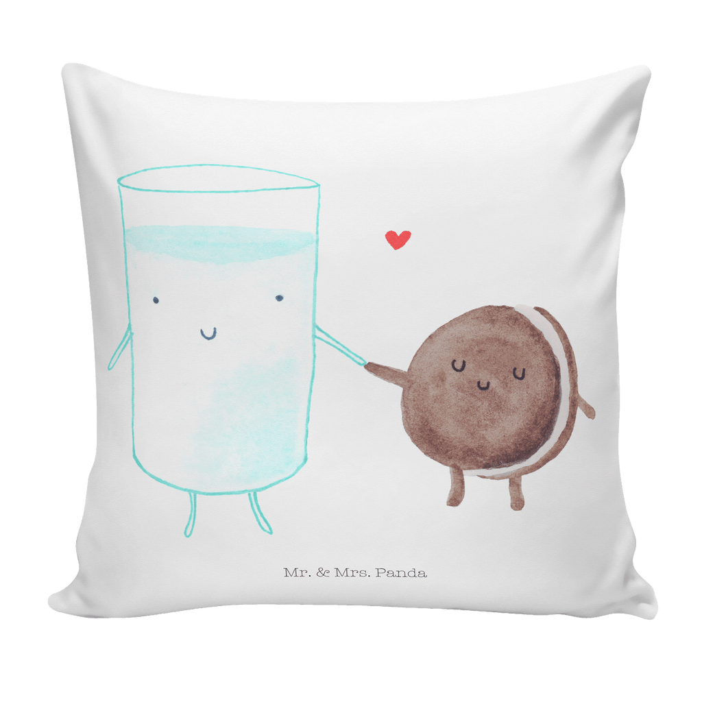 40x40 Kissen Milch & Keks Kissenhülle, Kopfkissen, Sofakissen, Dekokissen, Motivkissen, Tiermotive, Gute Laune, lustige Sprüche, Tiere, Milk, Cookie, Milch, Keks, Kekse, Kaffee, Einladung Frühstück, Motiv süß, romantisch, perfektes Paar
