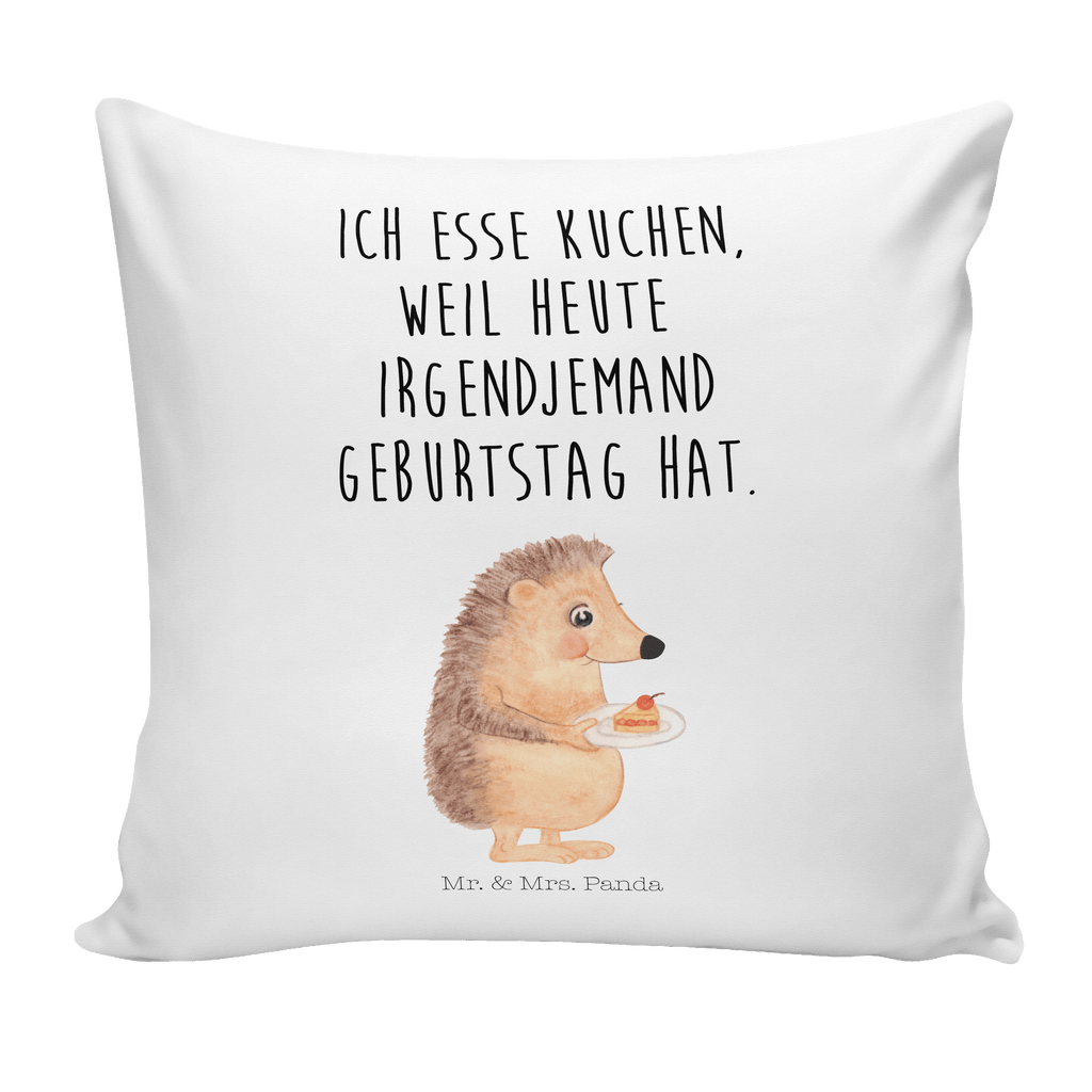 40x40 Kissen Igel mit Kuchenstück Kissenhülle, Kopfkissen, Sofakissen, Dekokissen, Motivkissen, Tiermotive, Gute Laune, lustige Sprüche, Tiere, Igel, Essen Spruch, Kuchen, Backen Geschenk, Kuchen backen, Einladung Party, Geburtstagskuchen, Torte