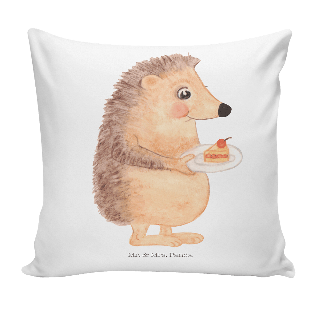 40x40 Kissen Igel mit Kuchenstück Kissenhülle, Kopfkissen, Sofakissen, Dekokissen, Motivkissen, Tiermotive, Gute Laune, lustige Sprüche, Tiere, Igel, Essen Spruch, Kuchen, Backen Geschenk, Kuchen backen, Einladung Party, Geburtstagskuchen, Torte