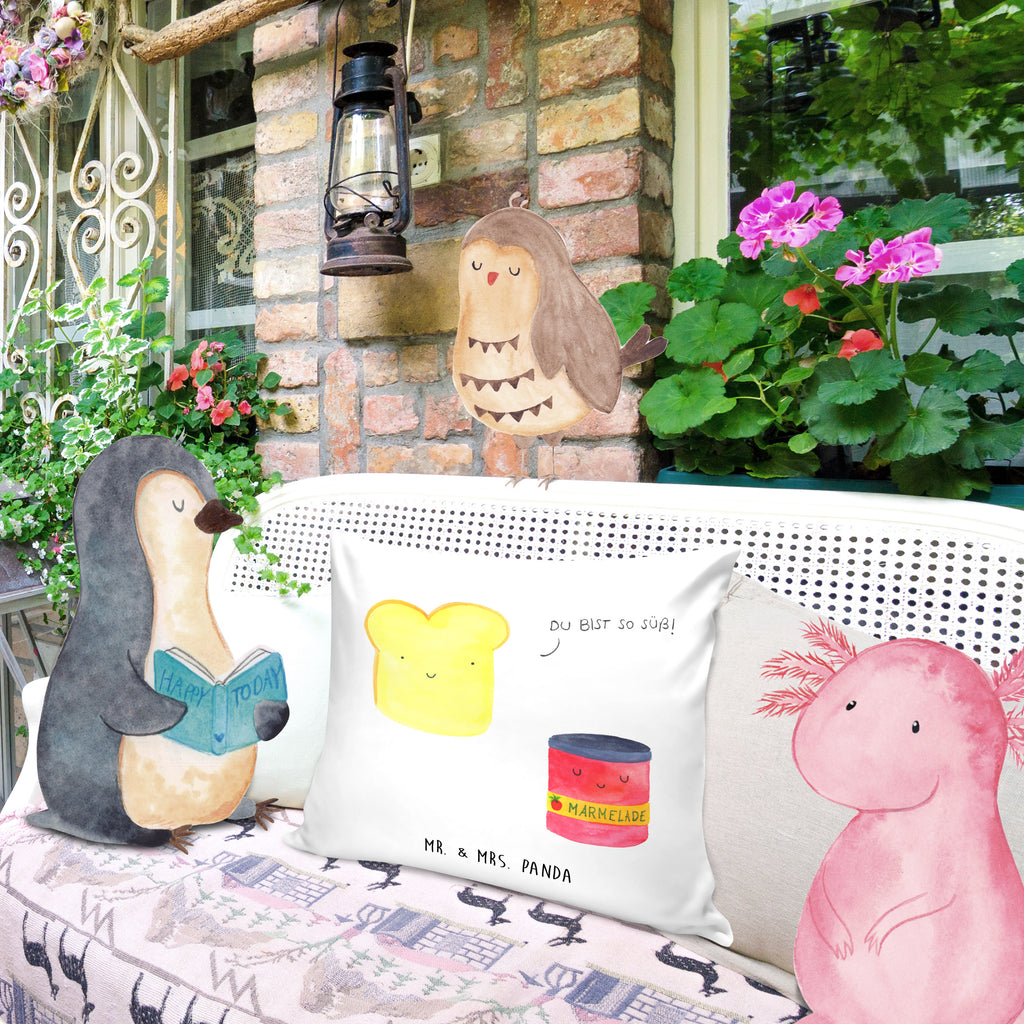 40x40 Kissen Toast & Marmelade Kissenhülle, Kopfkissen, Sofakissen, Dekokissen, Motivkissen, Tiermotive, Gute Laune, lustige Sprüche, Tiere, Toast, Marmelade, Dreamteam, süße Postkarte, süß, Küche Deko, Küche Spruch, Frühstück Einladung, Brot, Toastbrot