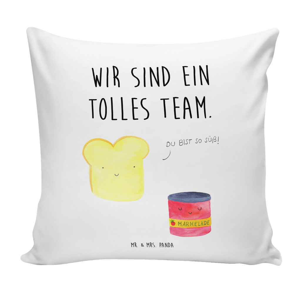 40x40 Kissen Toast & Marmelade Kissenhülle, Kopfkissen, Sofakissen, Dekokissen, Motivkissen, Tiermotive, Gute Laune, lustige Sprüche, Tiere, Toast, Marmelade, Dreamteam, süße Postkarte, süß, Küche Deko, Küche Spruch, Frühstück Einladung, Brot, Toastbrot