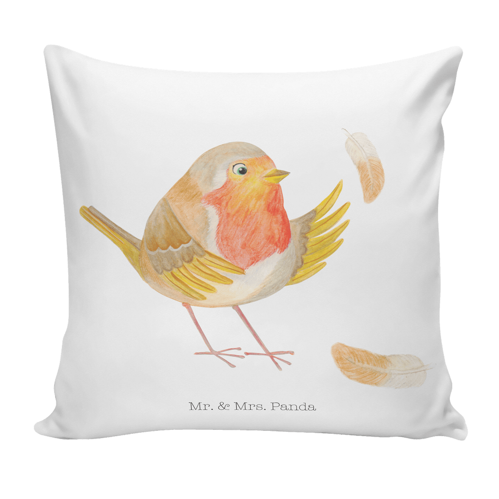 40x40 Kissen Rotkehlchen mit Federn Kissenhülle, Kopfkissen, Sofakissen, Dekokissen, Motivkissen, Tiermotive, Gute Laune, lustige Sprüche, Tiere, What if i fall, Rotkehlchen, Spruch Motivation, Spruch Mut, Vogel, Motivation Sprüche, Motivationsbilder, fliegen