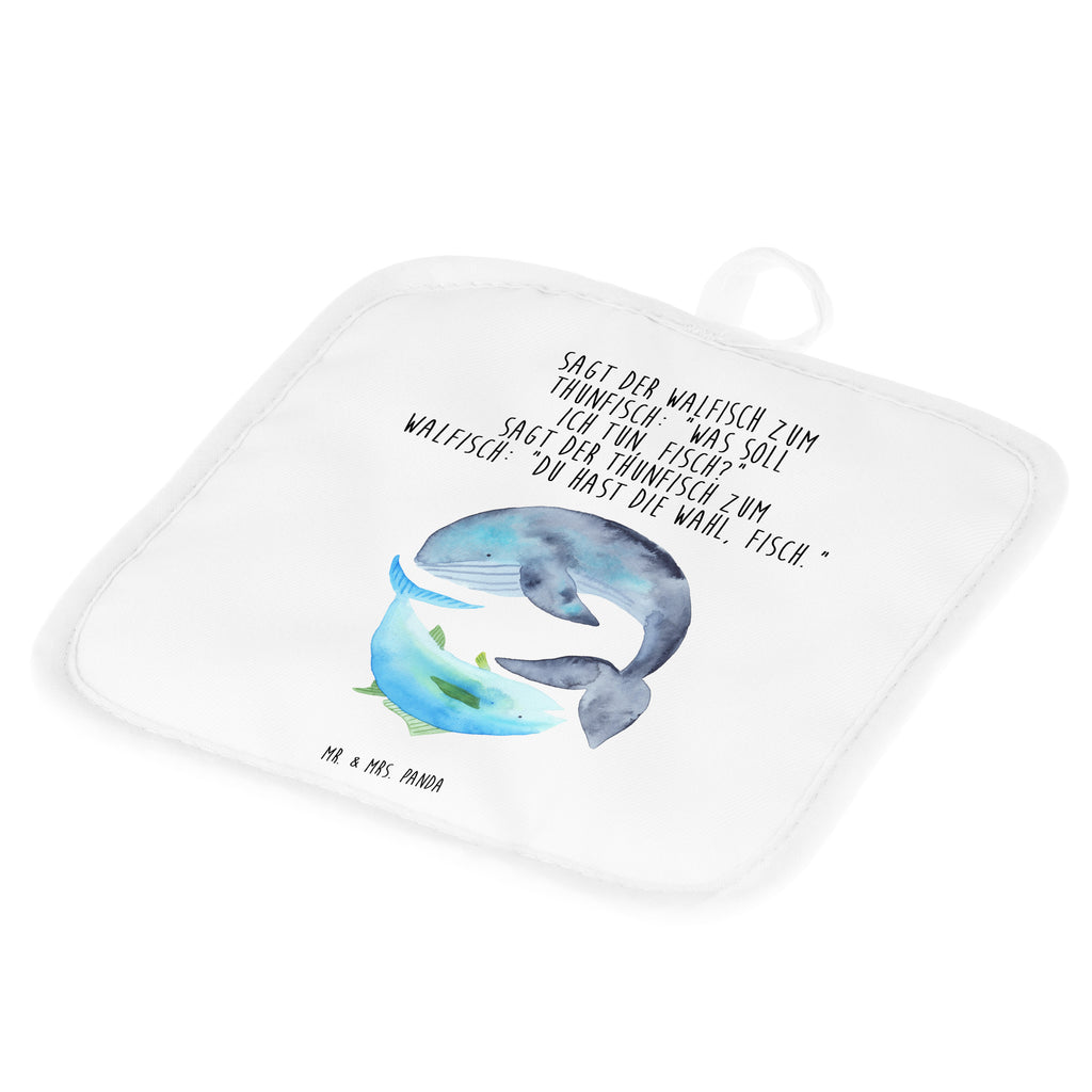 2er Set Topflappen  Walfisch & Thunfisch Topflappen, Topfuntersetzer, Ofenhandschuh, Topflappen Set, Topflappen lustig, Topflappen mit Spruch, Tiermotive, Gute Laune, lustige Sprüche, Tiere, Wal, Wahl, Tunfisch, Wortwitz lustig, Spruch lustig, Flachwitz, Witz, Spruch des Tages, Flachwitz Geschenk