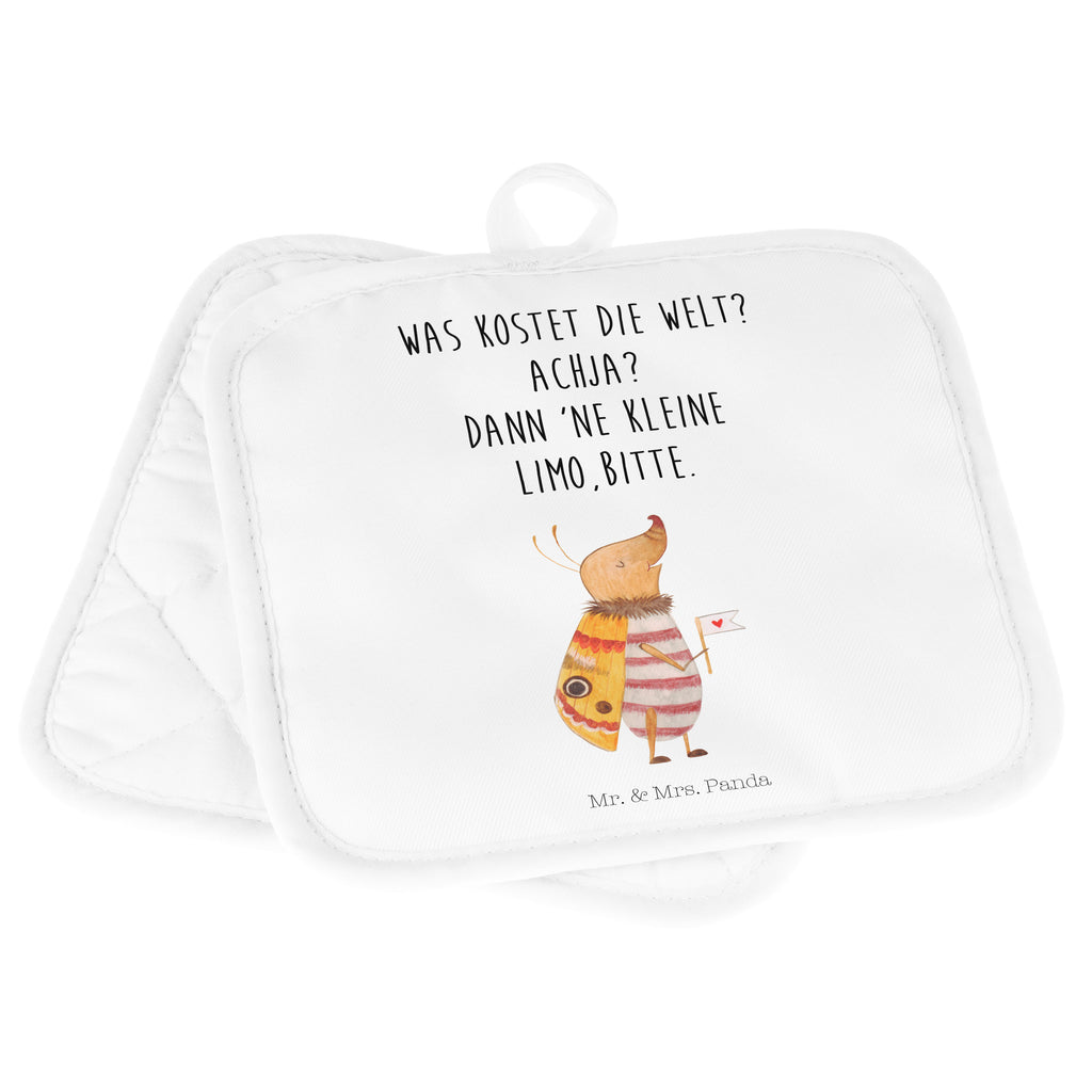2er Set Topflappen  Nachtfalter mit Fähnchen Topflappen, Topfuntersetzer, Ofenhandschuh, Topflappen Set, Topflappen lustig, Topflappen mit Spruch, Tiermotive, Gute Laune, lustige Sprüche, Tiere, Nachtfalter, Käfer, Spruch lustig, Spruch witzig, süß, niedlich, Küche Deko, Was kostet die Welt