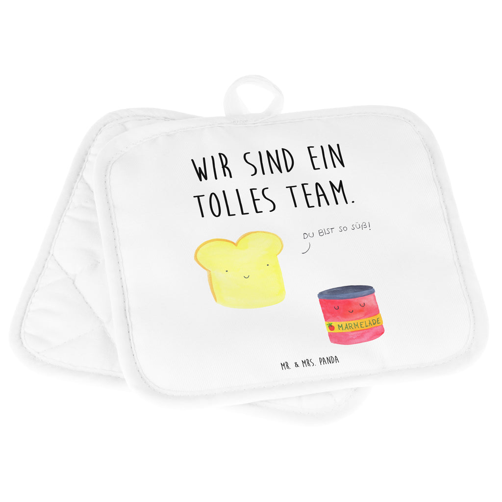2er Set Topflappen  Toast & Marmelade Topflappen, Topfuntersetzer, Ofenhandschuh, Topflappen Set, Topflappen lustig, Topflappen mit Spruch, Tiermotive, Gute Laune, lustige Sprüche, Tiere, Toast, Marmelade, Dreamteam, süße Postkarte, süß, Küche Deko, Küche Spruch, Frühstück Einladung, Brot, Toastbrot