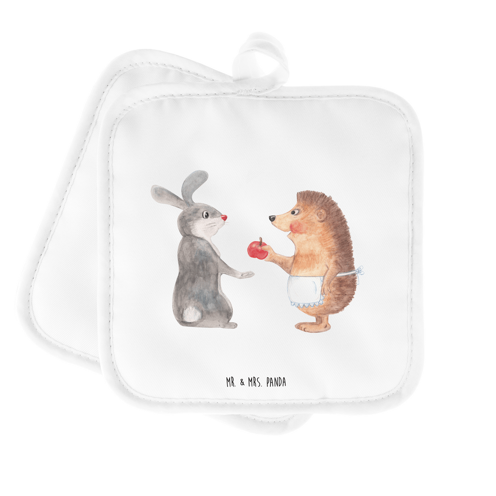2er Set Topflappen  Liebe ist nie ohne Schmerz Topflappen, Topfuntersetzer, Ofenhandschuh, Topflappen Set, Topflappen lustig, Topflappen mit Spruch, Tiermotive, Gute Laune, lustige Sprüche, Tiere, Igel und Hase, Igel, Hase, Liebe Spruch, Liebeskummer Geschenk, Herzschmerz, Trösten, Trennungsschmerz, Spruch romantisch