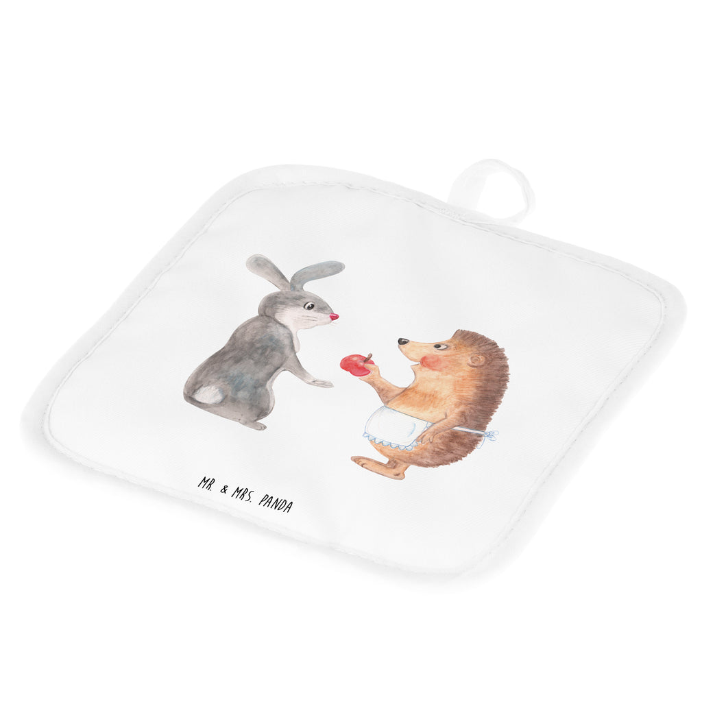 2er Set Topflappen  Liebe ist nie ohne Schmerz Topflappen, Topfuntersetzer, Ofenhandschuh, Topflappen Set, Topflappen lustig, Topflappen mit Spruch, Tiermotive, Gute Laune, lustige Sprüche, Tiere, Igel und Hase, Igel, Hase, Liebe Spruch, Liebeskummer Geschenk, Herzschmerz, Trösten, Trennungsschmerz, Spruch romantisch