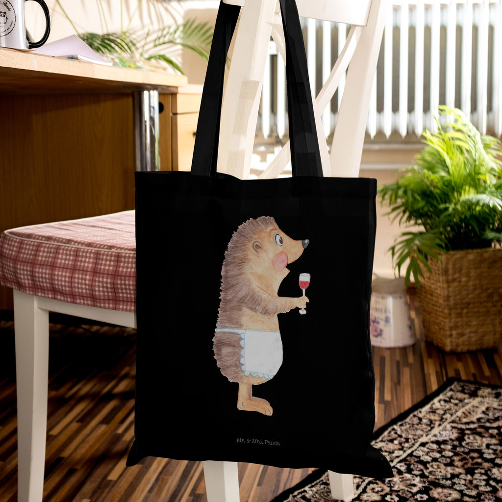 Tragetasche Igel mit Wein Beuteltasche, Beutel, Einkaufstasche, Jutebeutel, Stoffbeutel, Tiermotive, Gute Laune, lustige Sprüche, Tiere, Wein Spruch, Igel, Geschenk Weintrinker, Geschenk Weinliebhaber, Wein Deko, Weinglas, Rotwein, Weißwein, Wein trinken