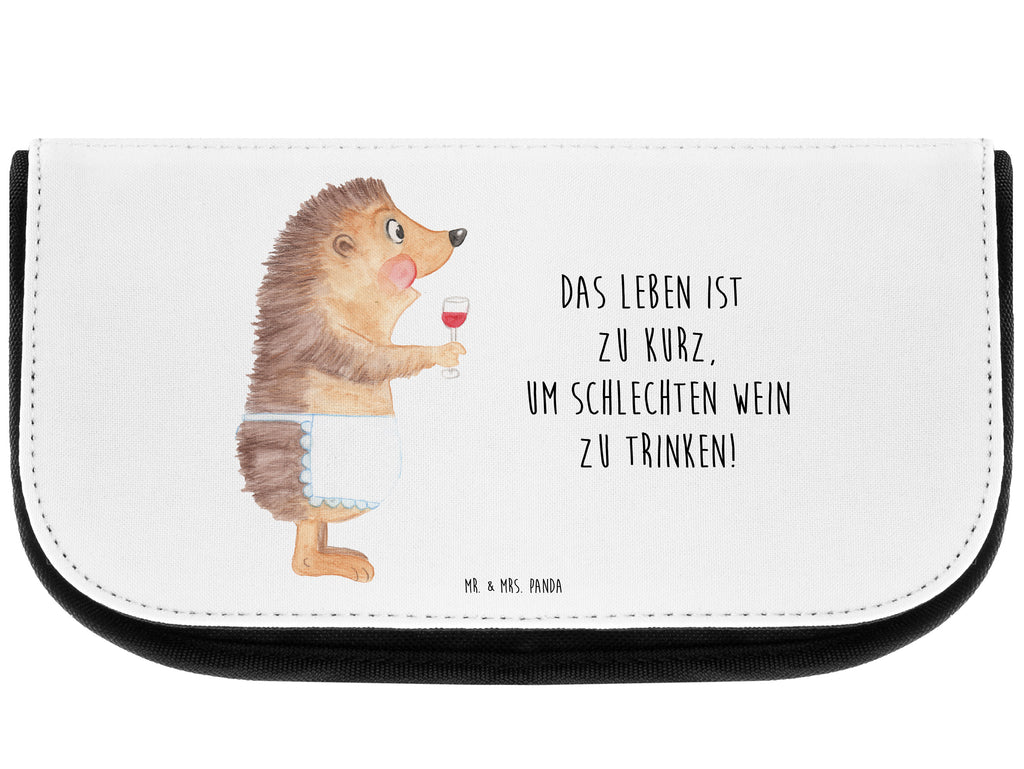 Kosmetiktasche Igel mit Wein Kosmetikbeutel, Kulturtasche, Kulturbeutel, Schminktasche, Make-Up Tasche, Tiermotive, Gute Laune, lustige Sprüche, Tiere, Wein Spruch, Igel, Geschenk Weintrinker, Geschenk Weinliebhaber, Wein Deko, Weinglas, Rotwein, Weißwein, Wein trinken