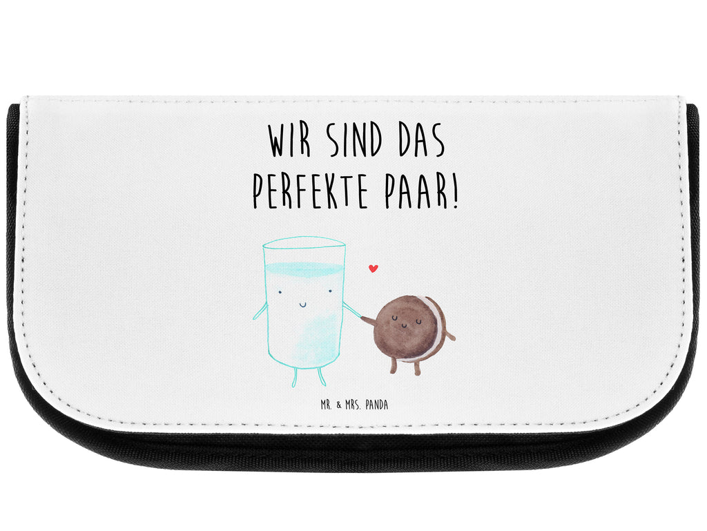Kosmetiktasche Milch & Keks Kosmetikbeutel, Kulturtasche, Kulturbeutel, Schminktasche, Make-Up Tasche, Tiermotive, Gute Laune, lustige Sprüche, Tiere, Milk, Cookie, Milch, Keks, Kekse, Kaffee, Einladung Frühstück, Motiv süß, romantisch, perfektes Paar