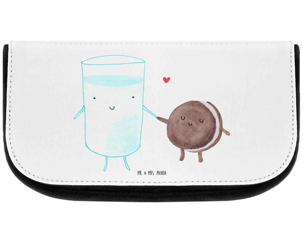 Kosmetiktasche Milch & Keks Kosmetikbeutel, Kulturtasche, Kulturbeutel, Schminktasche, Make-Up Tasche, Tiermotive, Gute Laune, lustige Sprüche, Tiere, Milk, Cookie, Milch, Keks, Kekse, Kaffee, Einladung Frühstück, Motiv süß, romantisch, perfektes Paar