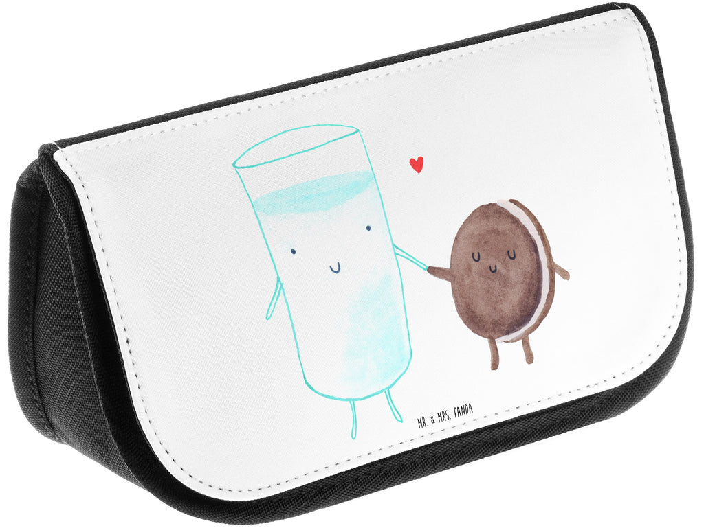 Kosmetiktasche Milch & Keks Kosmetikbeutel, Kulturtasche, Kulturbeutel, Schminktasche, Make-Up Tasche, Tiermotive, Gute Laune, lustige Sprüche, Tiere, Milk, Cookie, Milch, Keks, Kekse, Kaffee, Einladung Frühstück, Motiv süß, romantisch, perfektes Paar