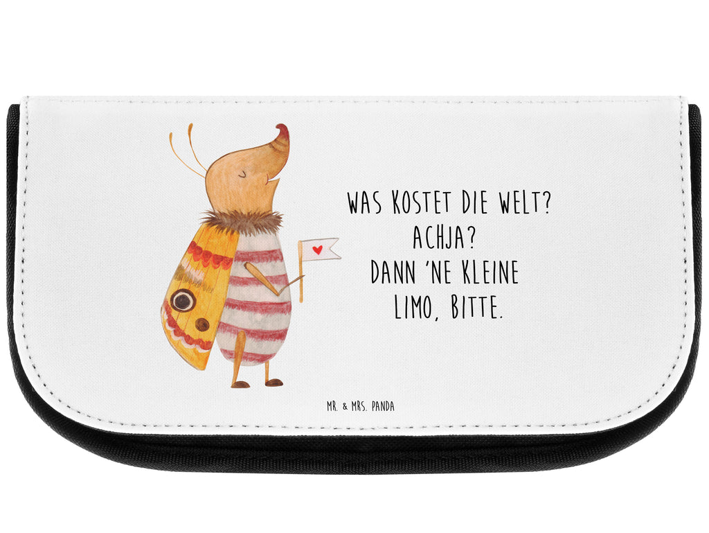 Kosmetiktasche Nachtfalter mit Fähnchen Kosmetikbeutel, Kulturtasche, Kulturbeutel, Schminktasche, Make-Up Tasche, Tiermotive, Gute Laune, lustige Sprüche, Tiere, Nachtfalter, Käfer, Spruch lustig, Spruch witzig, süß, niedlich, Küche Deko, Was kostet die Welt