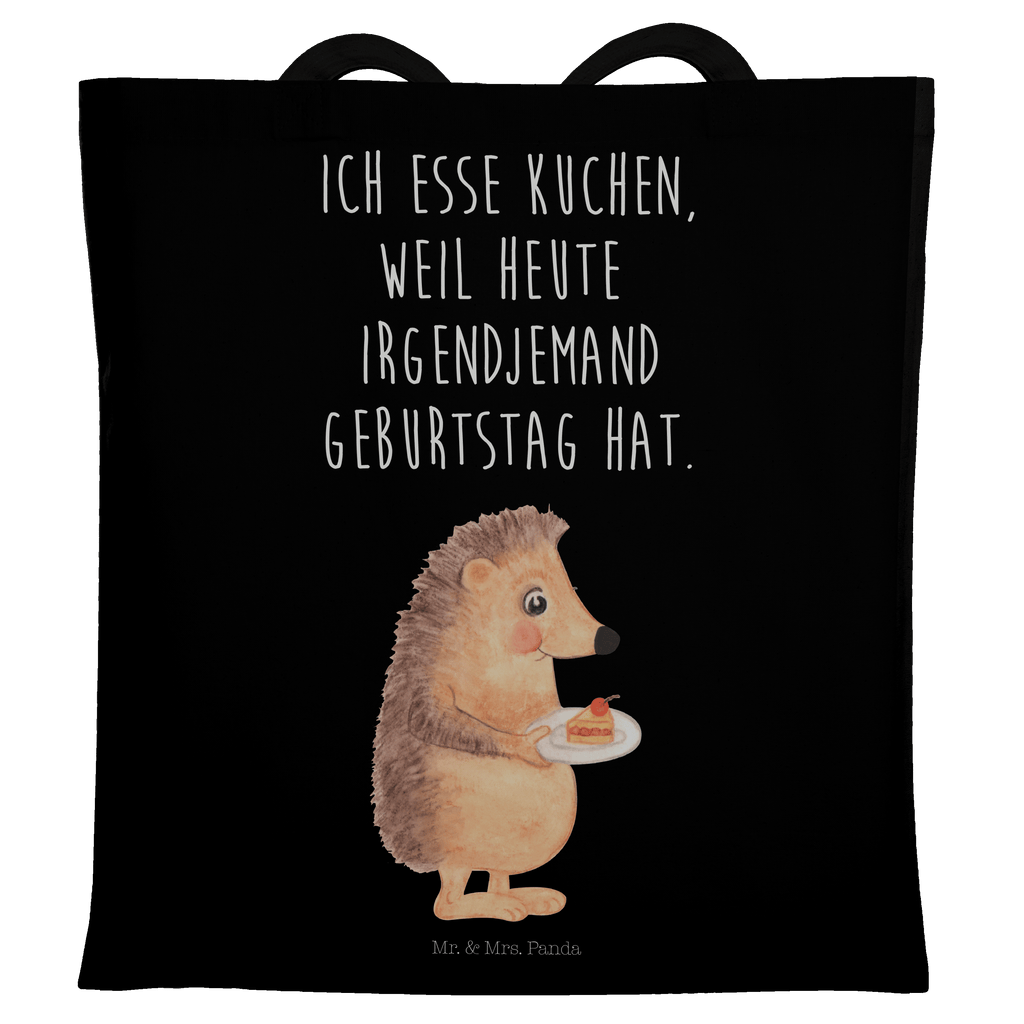Tragetasche Igel mit Kuchenstück Beuteltasche, Beutel, Einkaufstasche, Jutebeutel, Stoffbeutel, Tiermotive, Gute Laune, lustige Sprüche, Tiere, Igel, Essen Spruch, Kuchen, Backen Geschenk, Kuchen backen, Einladung Party, Geburtstagskuchen, Torte
