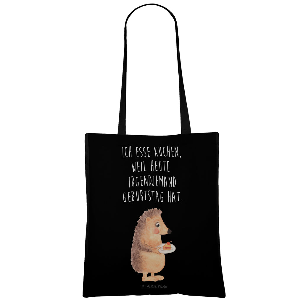 Tragetasche Igel mit Kuchenstück Beuteltasche, Beutel, Einkaufstasche, Jutebeutel, Stoffbeutel, Tiermotive, Gute Laune, lustige Sprüche, Tiere, Igel, Essen Spruch, Kuchen, Backen Geschenk, Kuchen backen, Einladung Party, Geburtstagskuchen, Torte