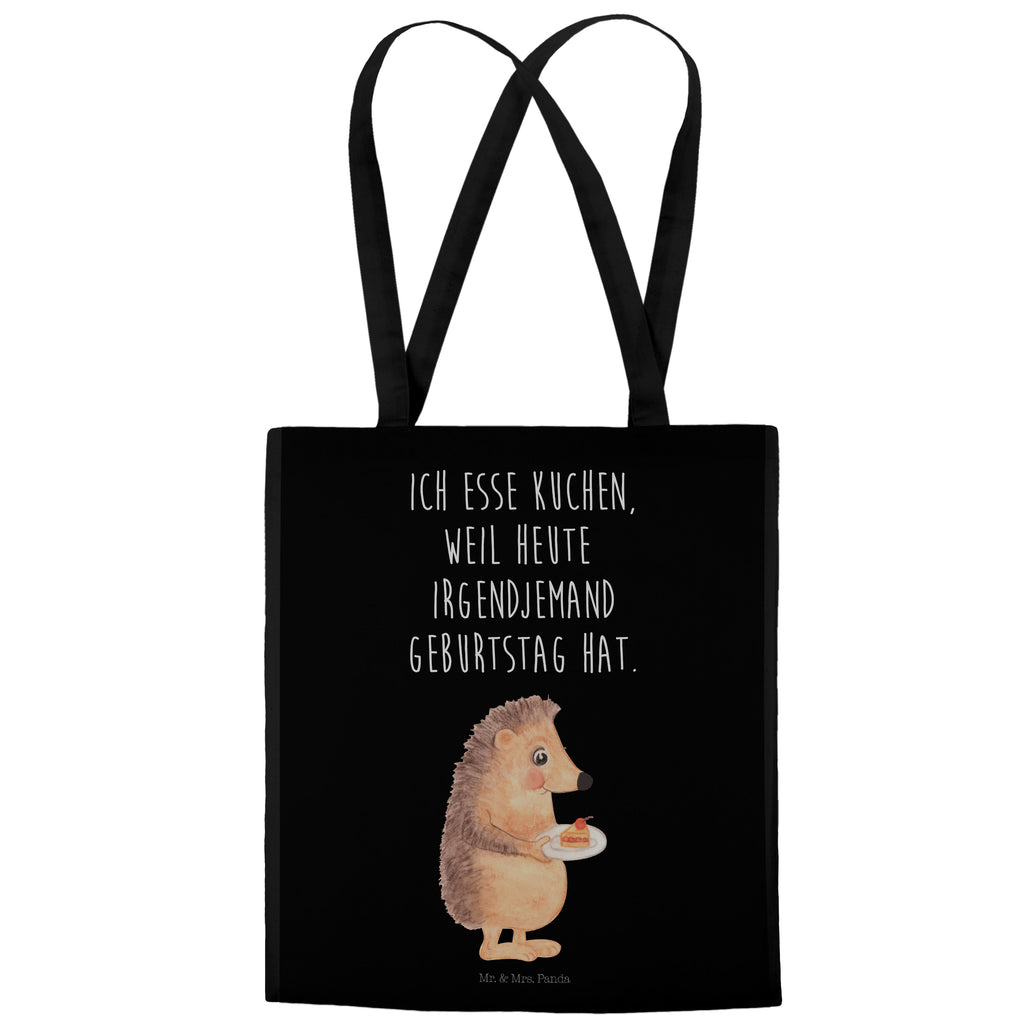 Tragetasche Igel mit Kuchenstück Beuteltasche, Beutel, Einkaufstasche, Jutebeutel, Stoffbeutel, Tiermotive, Gute Laune, lustige Sprüche, Tiere, Igel, Essen Spruch, Kuchen, Backen Geschenk, Kuchen backen, Einladung Party, Geburtstagskuchen, Torte
