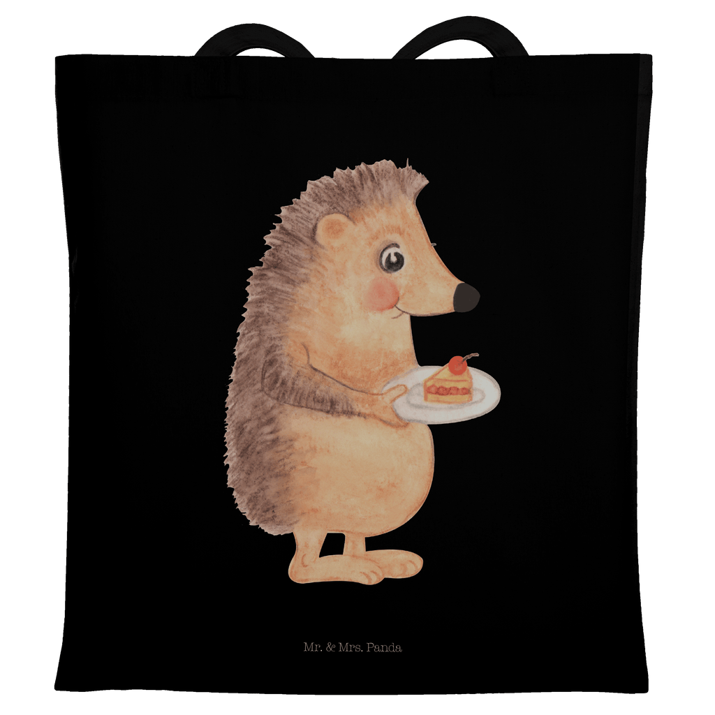 Tragetasche Igel mit Kuchenstück Beuteltasche, Beutel, Einkaufstasche, Jutebeutel, Stoffbeutel, Tiermotive, Gute Laune, lustige Sprüche, Tiere, Igel, Essen Spruch, Kuchen, Backen Geschenk, Kuchen backen, Einladung Party, Geburtstagskuchen, Torte