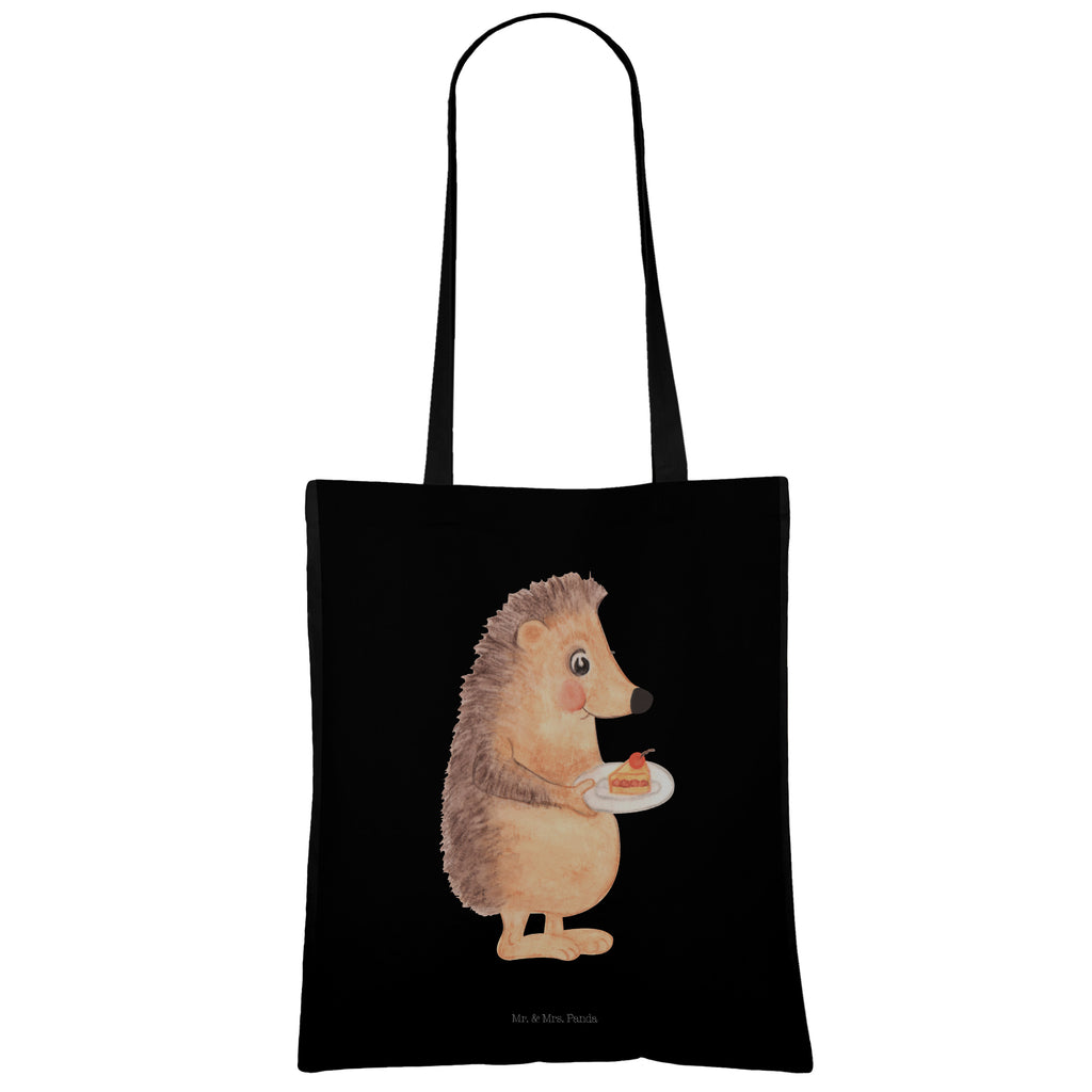 Tragetasche Igel mit Kuchenstück Beuteltasche, Beutel, Einkaufstasche, Jutebeutel, Stoffbeutel, Tiermotive, Gute Laune, lustige Sprüche, Tiere, Igel, Essen Spruch, Kuchen, Backen Geschenk, Kuchen backen, Einladung Party, Geburtstagskuchen, Torte