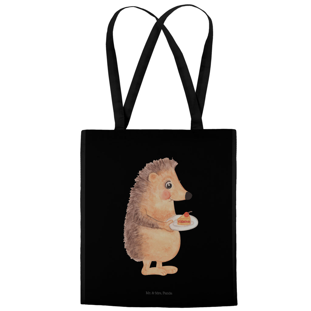 Tragetasche Igel mit Kuchenstück Beuteltasche, Beutel, Einkaufstasche, Jutebeutel, Stoffbeutel, Tiermotive, Gute Laune, lustige Sprüche, Tiere, Igel, Essen Spruch, Kuchen, Backen Geschenk, Kuchen backen, Einladung Party, Geburtstagskuchen, Torte