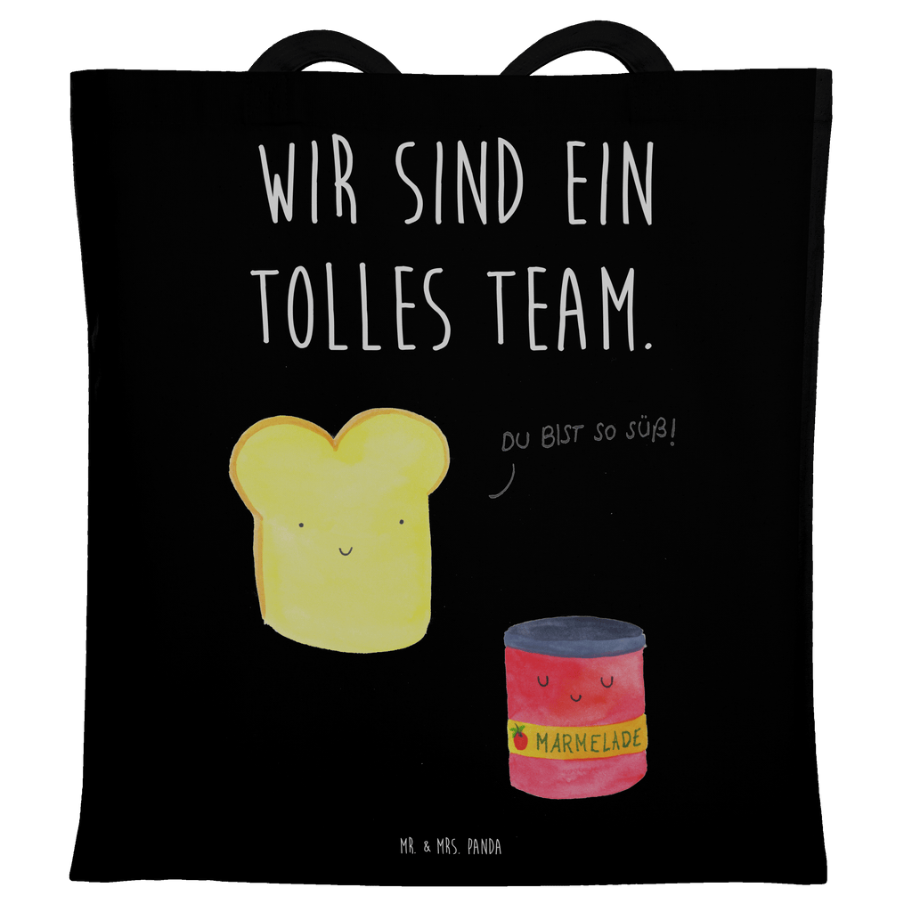 Tragetasche Toast & Marmelade Beuteltasche, Beutel, Einkaufstasche, Jutebeutel, Stoffbeutel, Tiermotive, Gute Laune, lustige Sprüche, Tiere, Toast, Marmelade, Dreamteam, süße Postkarte, süß, Küche Deko, Küche Spruch, Frühstück Einladung, Brot, Toastbrot