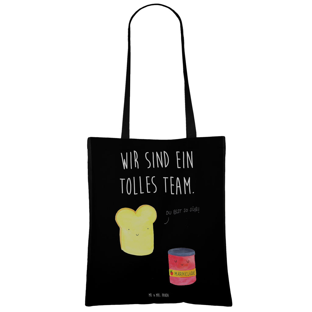 Tragetasche Toast & Marmelade Beuteltasche, Beutel, Einkaufstasche, Jutebeutel, Stoffbeutel, Tiermotive, Gute Laune, lustige Sprüche, Tiere, Toast, Marmelade, Dreamteam, süße Postkarte, süß, Küche Deko, Küche Spruch, Frühstück Einladung, Brot, Toastbrot