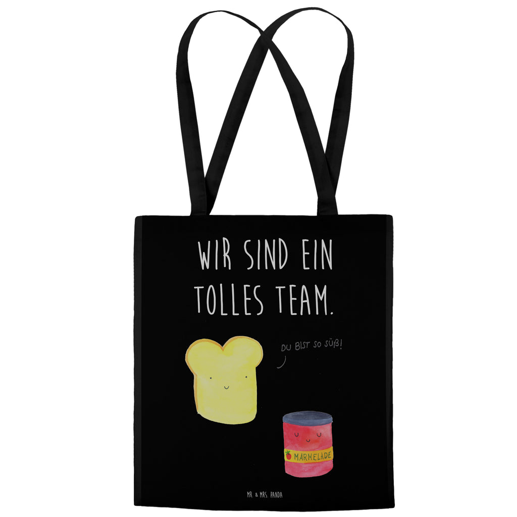 Tragetasche Toast & Marmelade Beuteltasche, Beutel, Einkaufstasche, Jutebeutel, Stoffbeutel, Tiermotive, Gute Laune, lustige Sprüche, Tiere, Toast, Marmelade, Dreamteam, süße Postkarte, süß, Küche Deko, Küche Spruch, Frühstück Einladung, Brot, Toastbrot