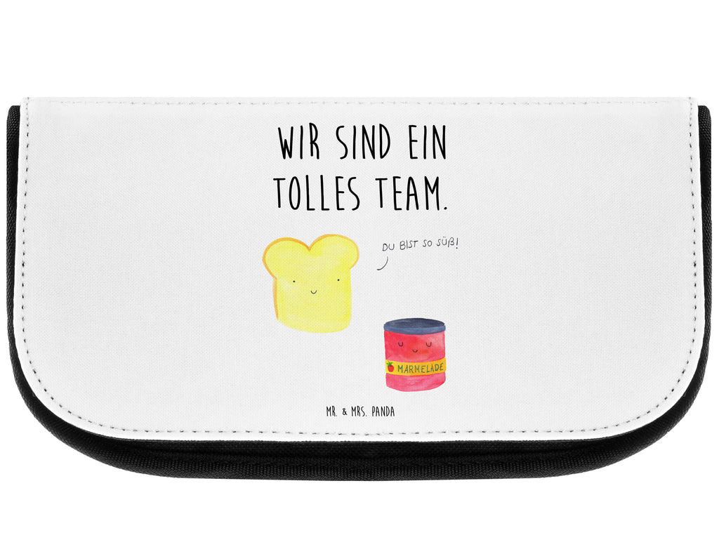 Kosmetiktasche Toast & Marmelade Kosmetikbeutel, Kulturtasche, Kulturbeutel, Schminktasche, Make-Up Tasche, Tiermotive, Gute Laune, lustige Sprüche, Tiere, Toast, Marmelade, Dreamteam, süße Postkarte, süß, Küche Deko, Küche Spruch, Frühstück Einladung, Brot, Toastbrot