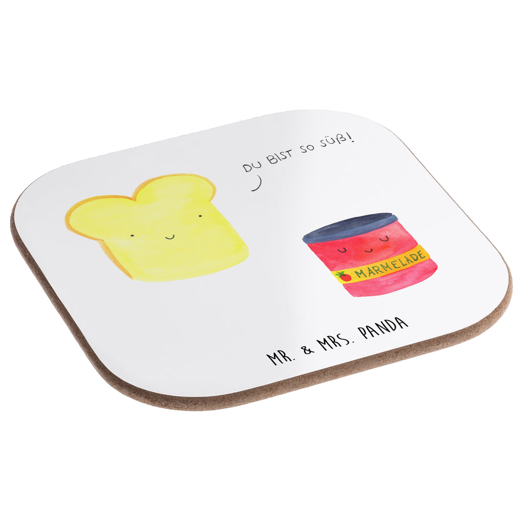 Quadratische Untersetzer Toast & Marmelade Bierdeckel, Glasuntersetzer, Untersetzer Gläser, Getränkeuntersetzer, Tiermotive, Gute Laune, lustige Sprüche, Tiere, Toast, Marmelade, Dreamteam, süße Postkarte, süß, Küche Deko, Küche Spruch, Frühstück Einladung, Brot, Toastbrot