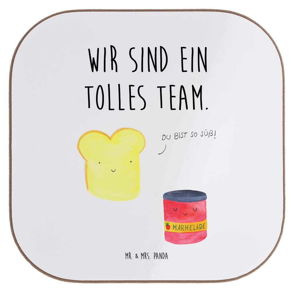 Quadratische Untersetzer Toast & Marmelade Bierdeckel, Glasuntersetzer, Untersetzer Gläser, Getränkeuntersetzer, Tiermotive, Gute Laune, lustige Sprüche, Tiere, Toast, Marmelade, Dreamteam, süße Postkarte, süß, Küche Deko, Küche Spruch, Frühstück Einladung, Brot, Toastbrot