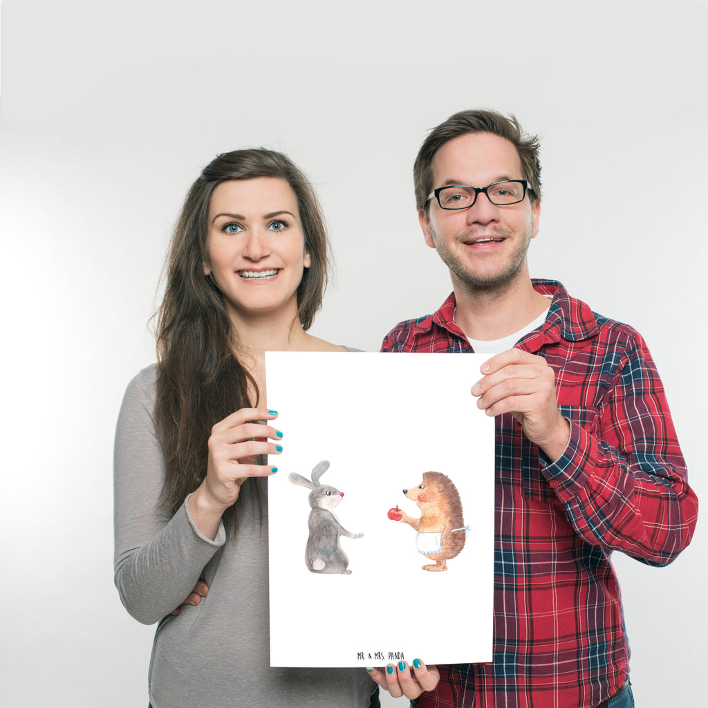 Poster Liebe ist nie ohne Schmerz Poster, Wandposter, Bild, Wanddeko, Küchenposter, Kinderposter, Wanddeko Bild, Raumdekoration, Wanddekoration, Handgemaltes Poster, Mr. & Mrs. Panda Poster, Designposter, Kunstdruck, Posterdruck, Tiermotive, Gute Laune, lustige Sprüche, Tiere, Igel und Hase, Igel, Hase, Liebe Spruch, Liebeskummer Geschenk, Herzschmerz, Trösten, Trennungsschmerz, Spruch romantisch