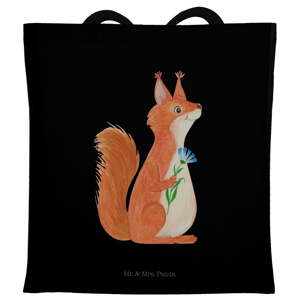 Tragetasche Eichhörnchen Blume Beuteltasche, Beutel, Einkaufstasche, Jutebeutel, Stoffbeutel, Tiermotive, Gute Laune, lustige Sprüche, Tiere, Eichhörnchen, Eichhorn, Spruch positiv, Lachen, Spaß, Motivation Sprüche, Motivation Bilder, glücklich Spruch, Spruch Deko