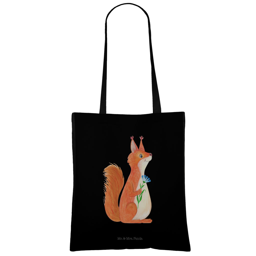 Tragetasche Eichhörnchen Blume Beuteltasche, Beutel, Einkaufstasche, Jutebeutel, Stoffbeutel, Tiermotive, Gute Laune, lustige Sprüche, Tiere, Eichhörnchen, Eichhorn, Spruch positiv, Lachen, Spaß, Motivation Sprüche, Motivation Bilder, glücklich Spruch, Spruch Deko