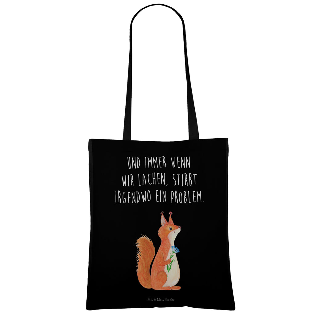 Tragetasche Eichhörnchen Blume Beuteltasche, Beutel, Einkaufstasche, Jutebeutel, Stoffbeutel, Tiermotive, Gute Laune, lustige Sprüche, Tiere, Eichhörnchen, Eichhorn, Spruch positiv, Lachen, Spaß, Motivation Sprüche, Motivation Bilder, glücklich Spruch, Spruch Deko