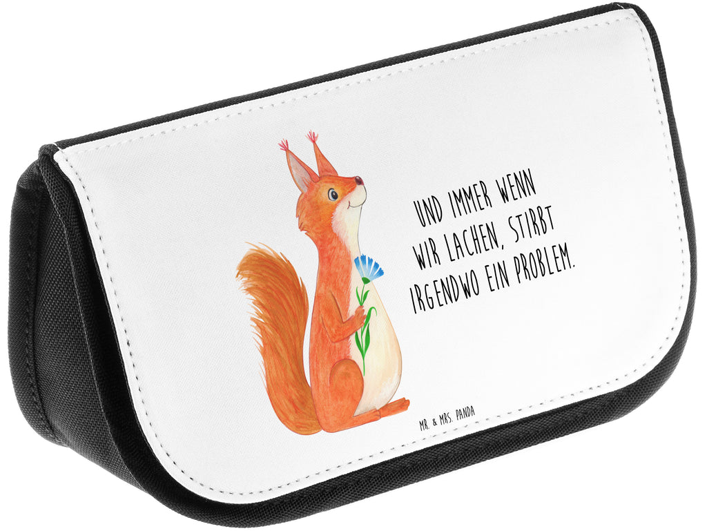 Kosmetiktasche Eichhörnchen Blume Kosmetikbeutel, Kulturtasche, Kulturbeutel, Schminktasche, Make-Up Tasche, Tiermotive, Gute Laune, lustige Sprüche, Tiere, Eichhörnchen, Eichhorn, Spruch positiv, Lachen, Spaß, Motivation Sprüche, Motivation Bilder, glücklich Spruch, Spruch Deko