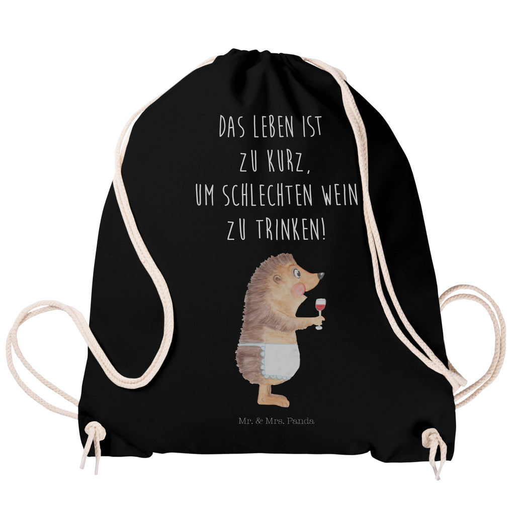 Sportbeutel Igel mit Wein Turnbeutel, Beutel, Sporttasche, Tasche, Stoffbeutel, Tiermotive, Gute Laune, lustige Sprüche, Tiere, Wein Spruch, Igel, Geschenk Weintrinker, Geschenk Weinliebhaber, Wein Deko, Weinglas, Rotwein, Weißwein, Wein trinken