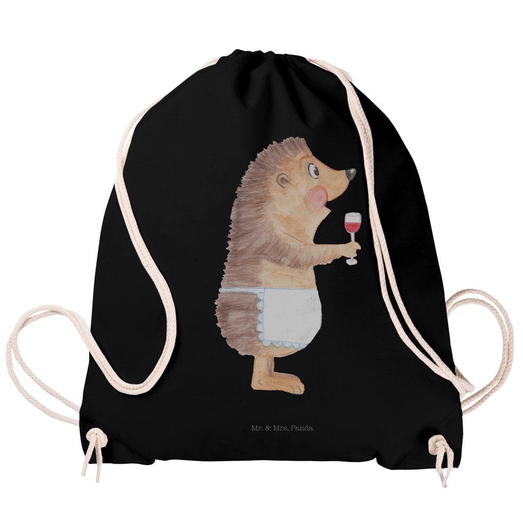 Sportbeutel Igel mit Wein Turnbeutel, Beutel, Sporttasche, Tasche, Stoffbeutel, Tiermotive, Gute Laune, lustige Sprüche, Tiere, Wein Spruch, Igel, Geschenk Weintrinker, Geschenk Weinliebhaber, Wein Deko, Weinglas, Rotwein, Weißwein, Wein trinken