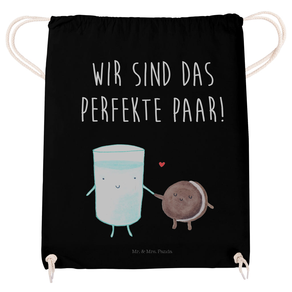 Sportbeutel Milch & Keks Turnbeutel, Beutel, Sporttasche, Tasche, Stoffbeutel, Tiermotive, Gute Laune, lustige Sprüche, Tiere, Milk, Cookie, Milch, Keks, Kekse, Kaffee, Einladung Frühstück, Motiv süß, romantisch, perfektes Paar