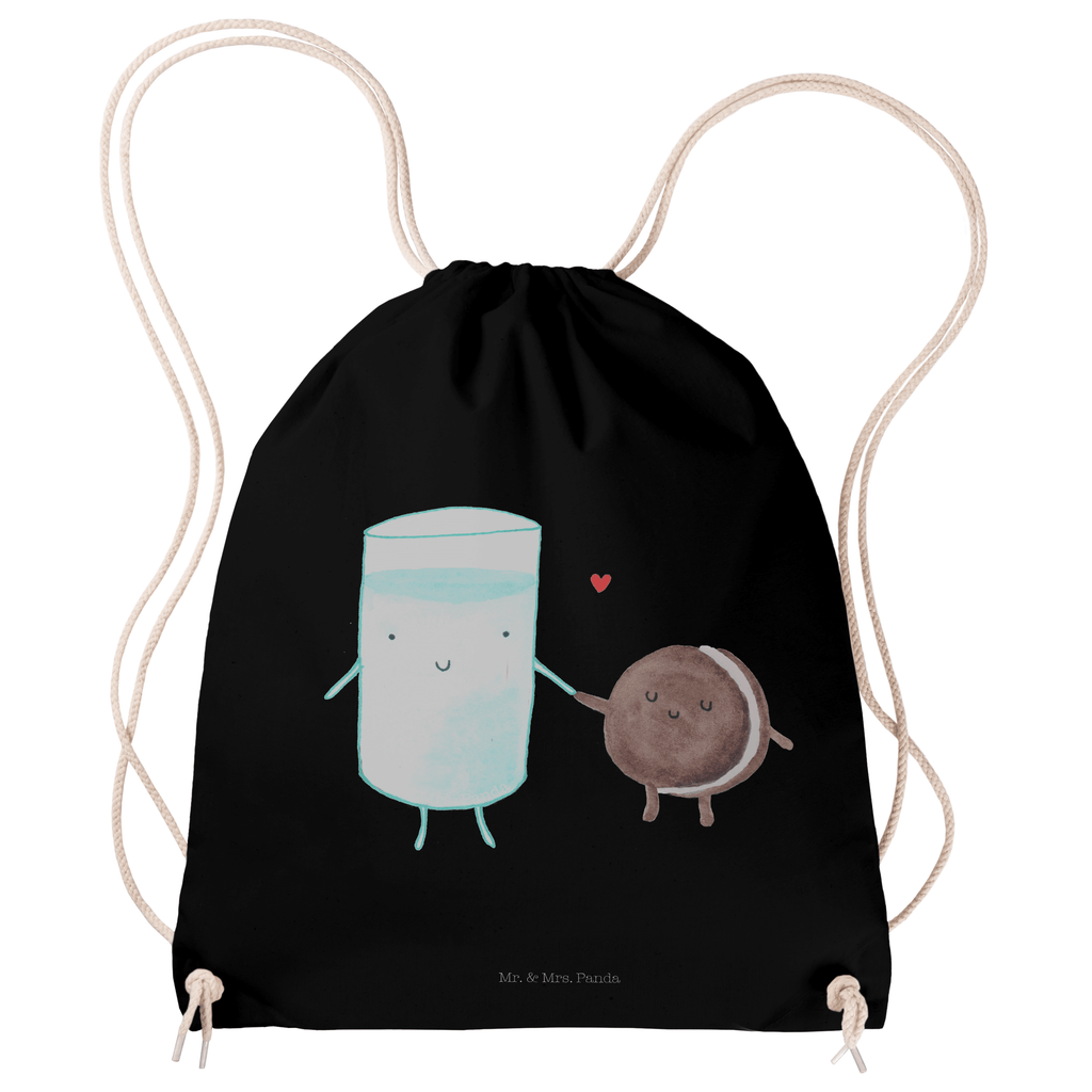 Sportbeutel Milch & Keks Turnbeutel, Beutel, Sporttasche, Tasche, Stoffbeutel, Tiermotive, Gute Laune, lustige Sprüche, Tiere, Milk, Cookie, Milch, Keks, Kekse, Kaffee, Einladung Frühstück, Motiv süß, romantisch, perfektes Paar