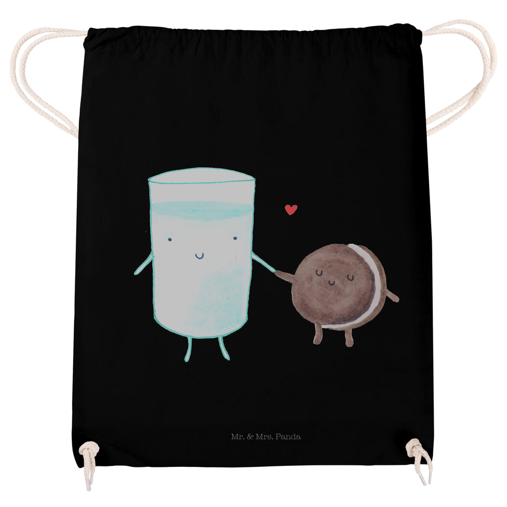 Sportbeutel Milch & Keks Turnbeutel, Beutel, Sporttasche, Tasche, Stoffbeutel, Tiermotive, Gute Laune, lustige Sprüche, Tiere, Milk, Cookie, Milch, Keks, Kekse, Kaffee, Einladung Frühstück, Motiv süß, romantisch, perfektes Paar