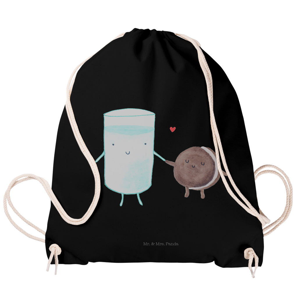 Sportbeutel Milch & Keks Turnbeutel, Beutel, Sporttasche, Tasche, Stoffbeutel, Tiermotive, Gute Laune, lustige Sprüche, Tiere, Milk, Cookie, Milch, Keks, Kekse, Kaffee, Einladung Frühstück, Motiv süß, romantisch, perfektes Paar