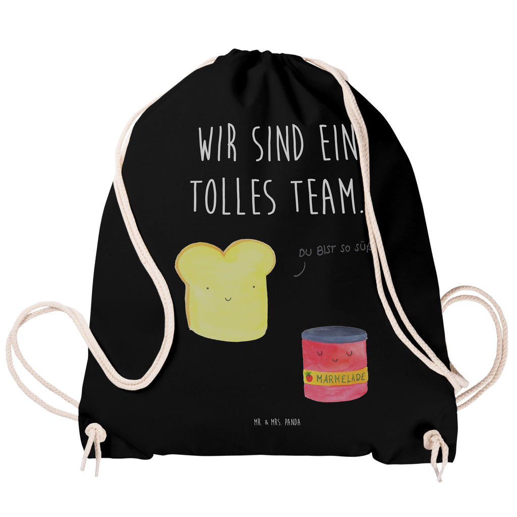 Sportbeutel Toast & Marmelade Turnbeutel, Beutel, Sporttasche, Tasche, Stoffbeutel, Tiermotive, Gute Laune, lustige Sprüche, Tiere, Toast, Marmelade, Dreamteam, süße Postkarte, süß, Küche Deko, Küche Spruch, Frühstück Einladung, Brot, Toastbrot
