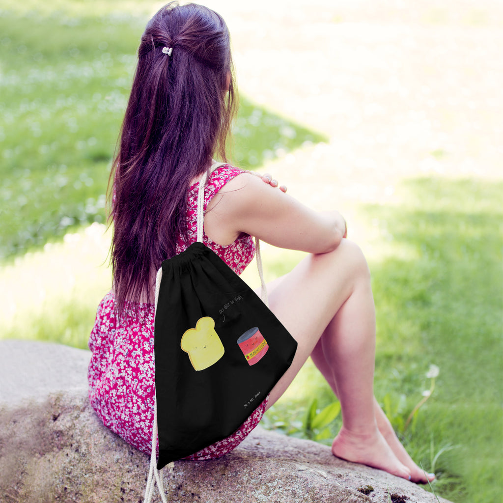 Sportbeutel Toast & Marmelade Turnbeutel, Beutel, Sporttasche, Tasche, Stoffbeutel, Tiermotive, Gute Laune, lustige Sprüche, Tiere, Toast, Marmelade, Dreamteam, süße Postkarte, süß, Küche Deko, Küche Spruch, Frühstück Einladung, Brot, Toastbrot