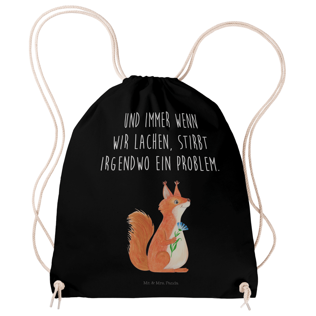 Sportbeutel Eichhörnchen Blume Turnbeutel, Beutel, Sporttasche, Tasche, Stoffbeutel, Tiermotive, Gute Laune, lustige Sprüche, Tiere, Eichhörnchen, Eichhorn, Spruch positiv, Lachen, Spaß, Motivation Sprüche, Motivation Bilder, glücklich Spruch, Spruch Deko