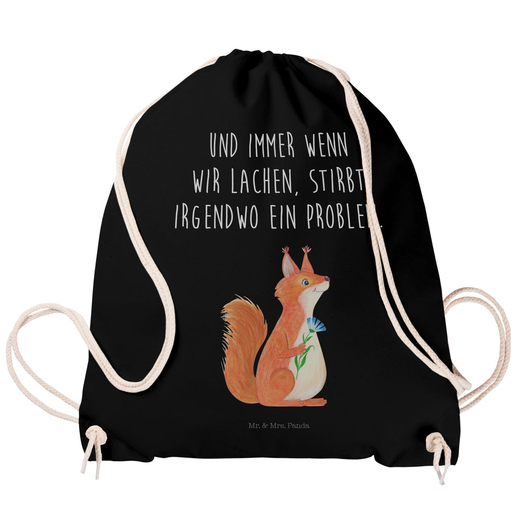 Sportbeutel Eichhörnchen Blume Turnbeutel, Beutel, Sporttasche, Tasche, Stoffbeutel, Tiermotive, Gute Laune, lustige Sprüche, Tiere, Eichhörnchen, Eichhorn, Spruch positiv, Lachen, Spaß, Motivation Sprüche, Motivation Bilder, glücklich Spruch, Spruch Deko