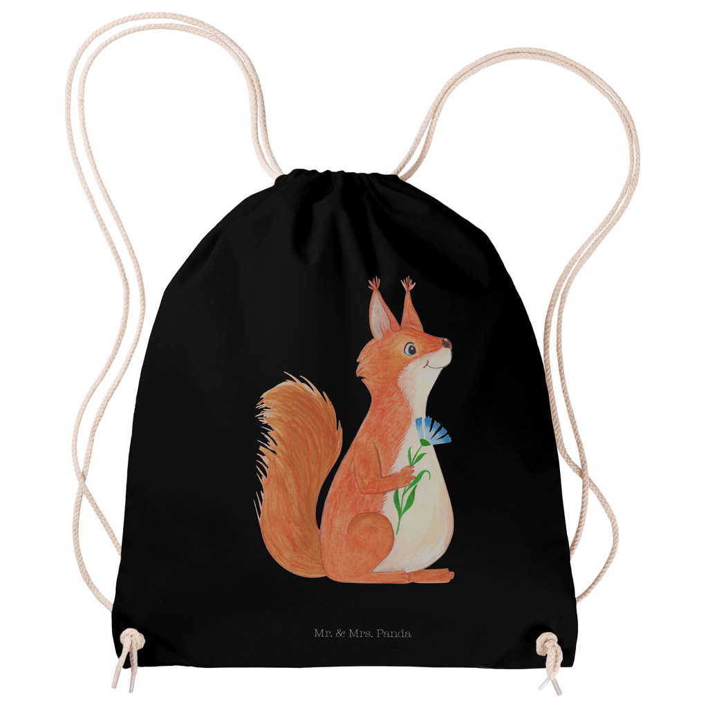 Sportbeutel Eichhörnchen Blume Turnbeutel, Beutel, Sporttasche, Tasche, Stoffbeutel, Tiermotive, Gute Laune, lustige Sprüche, Tiere, Eichhörnchen, Eichhorn, Spruch positiv, Lachen, Spaß, Motivation Sprüche, Motivation Bilder, glücklich Spruch, Spruch Deko