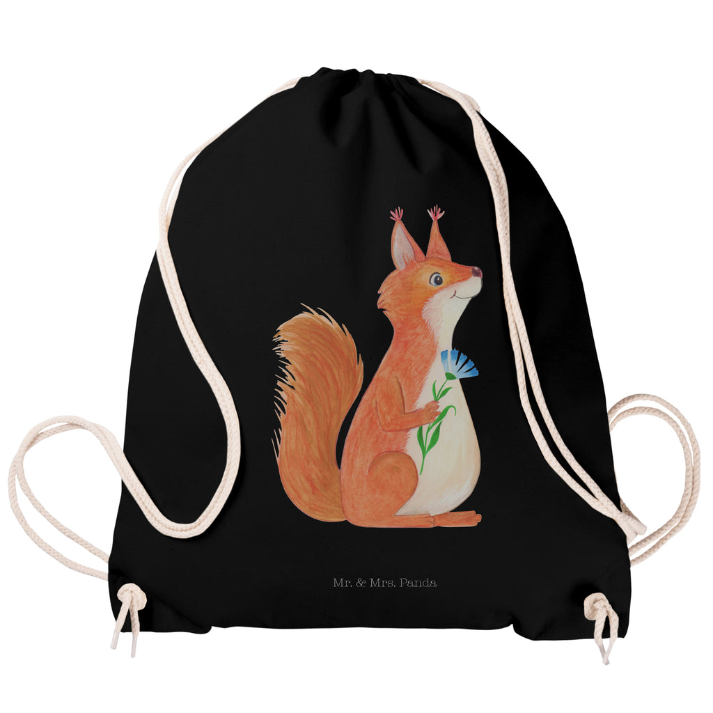 Sportbeutel Eichhörnchen Blume Turnbeutel, Beutel, Sporttasche, Tasche, Stoffbeutel, Tiermotive, Gute Laune, lustige Sprüche, Tiere, Eichhörnchen, Eichhorn, Spruch positiv, Lachen, Spaß, Motivation Sprüche, Motivation Bilder, glücklich Spruch, Spruch Deko