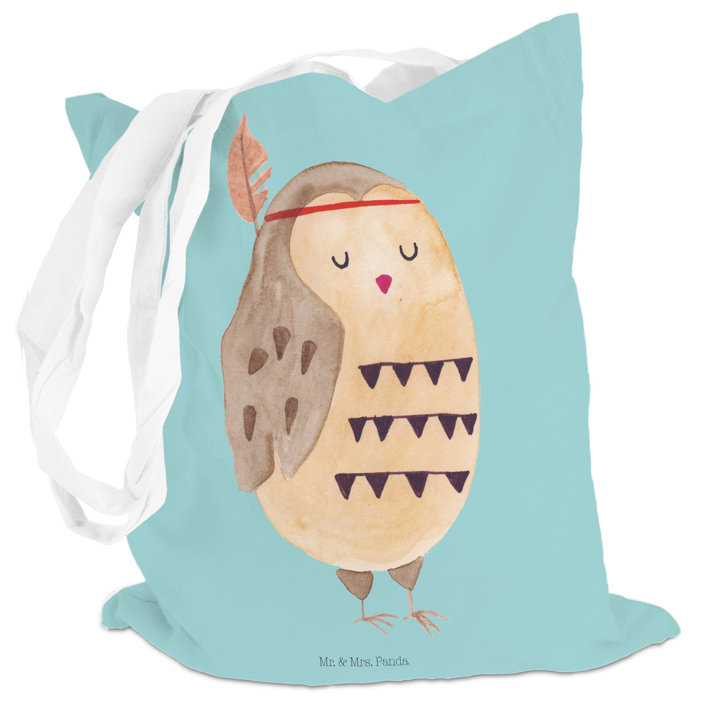 Tragetasche Eule Federschmuck Beuteltasche, Beutel, Einkaufstasche, Jutebeutel, Stoffbeutel, Eule, Eule Deko, Owl, Das Leben ist ein Abenteuer, Reisespruch, Federschmuck, Dekoration