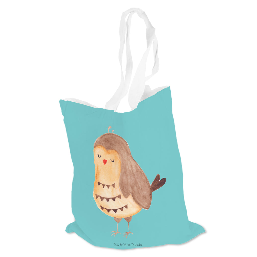 Tragetasche Eule Zufrieden Beuteltasche, Beutel, Einkaufstasche, Jutebeutel, Stoffbeutel, Eule, Eule Spruch, Eule deko, Owl, Liebe Spruch, Romantisch, Wortspiel lustig, Spruch schön, Geschenk Hochzeitstag