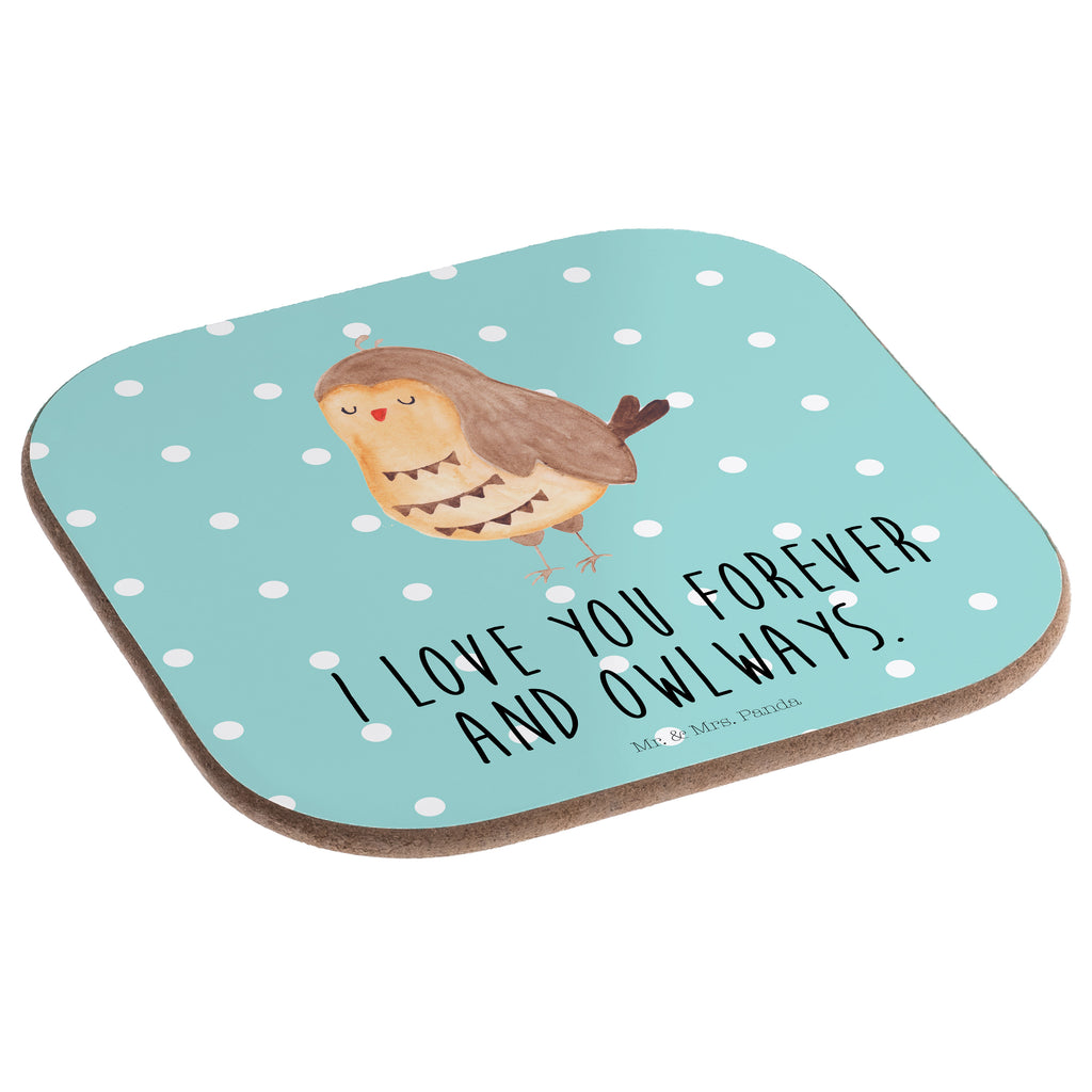 Quadratische Untersetzer Eule Zufrieden Bierdeckel, Glasuntersetzer, Untersetzer Gläser, Getränkeuntersetzer, Eule, Eule Spruch, Eule deko, Owl, Liebe Spruch, Romantisch, Wortspiel lustig, Spruch schön, Geschenk Hochzeitstag