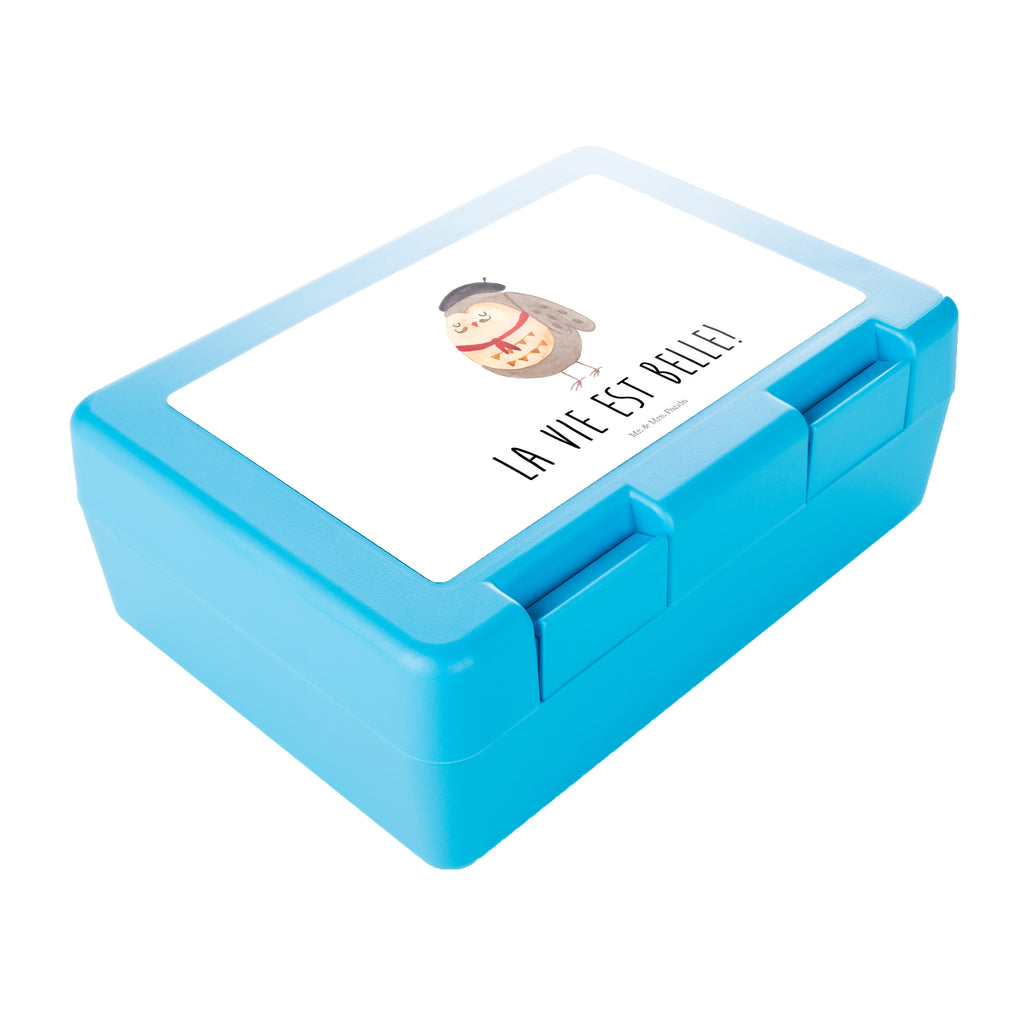 Brotdose Eule Französisch Eule, Eulen, Eule Deko, Owl, hibou, La vie est belle, das Leben ist schön, Spruch schön, Spruch Französisch, Frankreich Brotbox, Snackbox, Lunch box, Butterbrotdose, Brotzeitbox  Eule